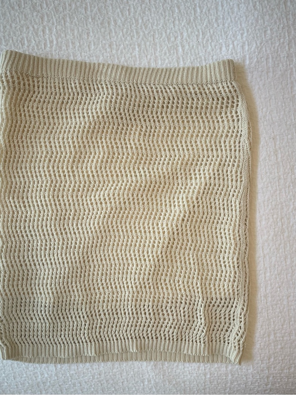 Freshman Cream Knit Waistband Top
